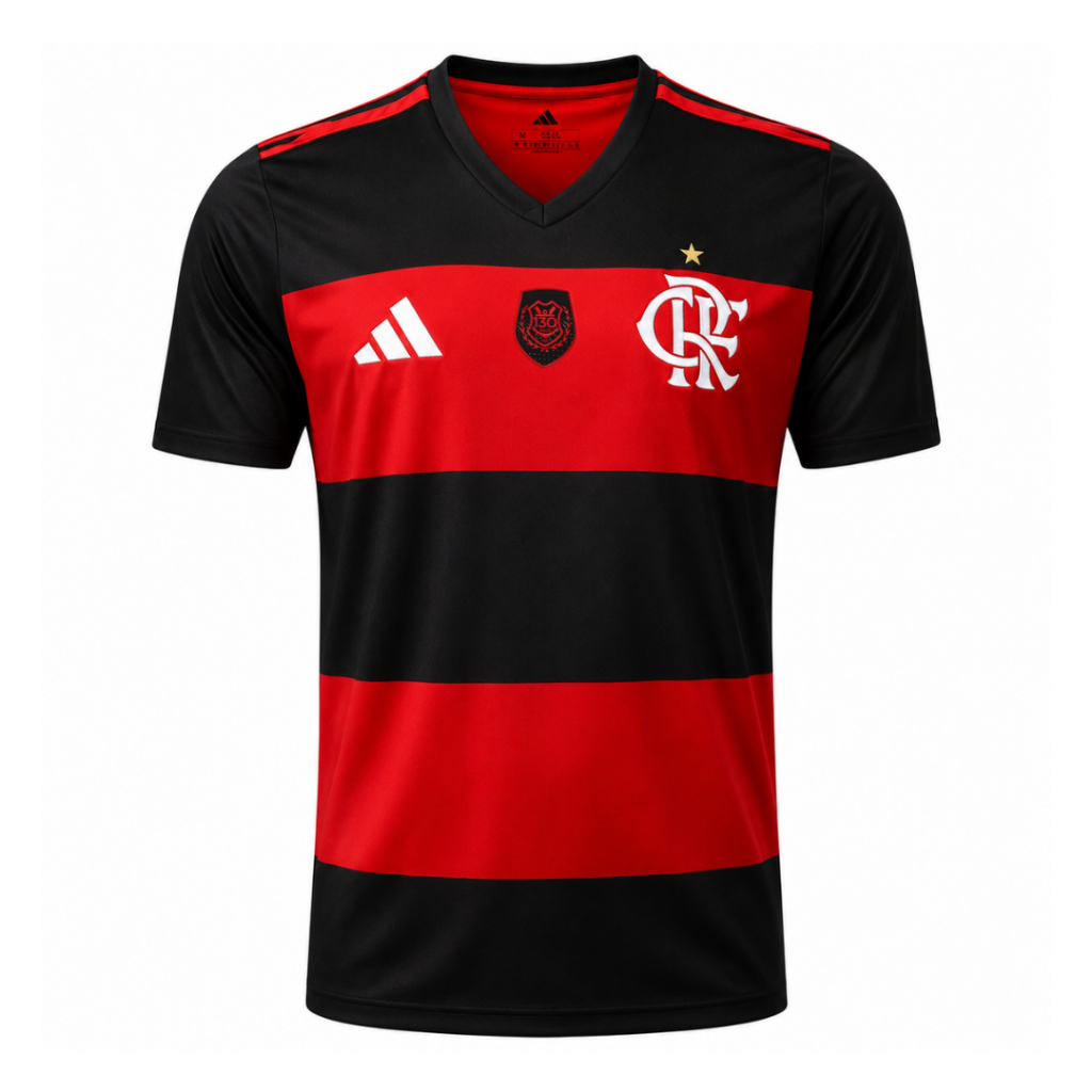 Manto Flamengo Masculina Fanshirt Jogo 1 Adidas 2026 + Patch 130 Anos