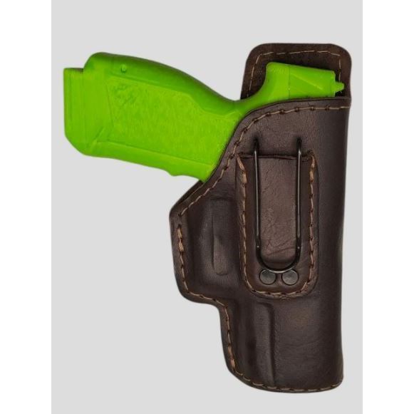 Coldre Couro Taurus Gx4 Carry Pistola Compacta Café Destro
