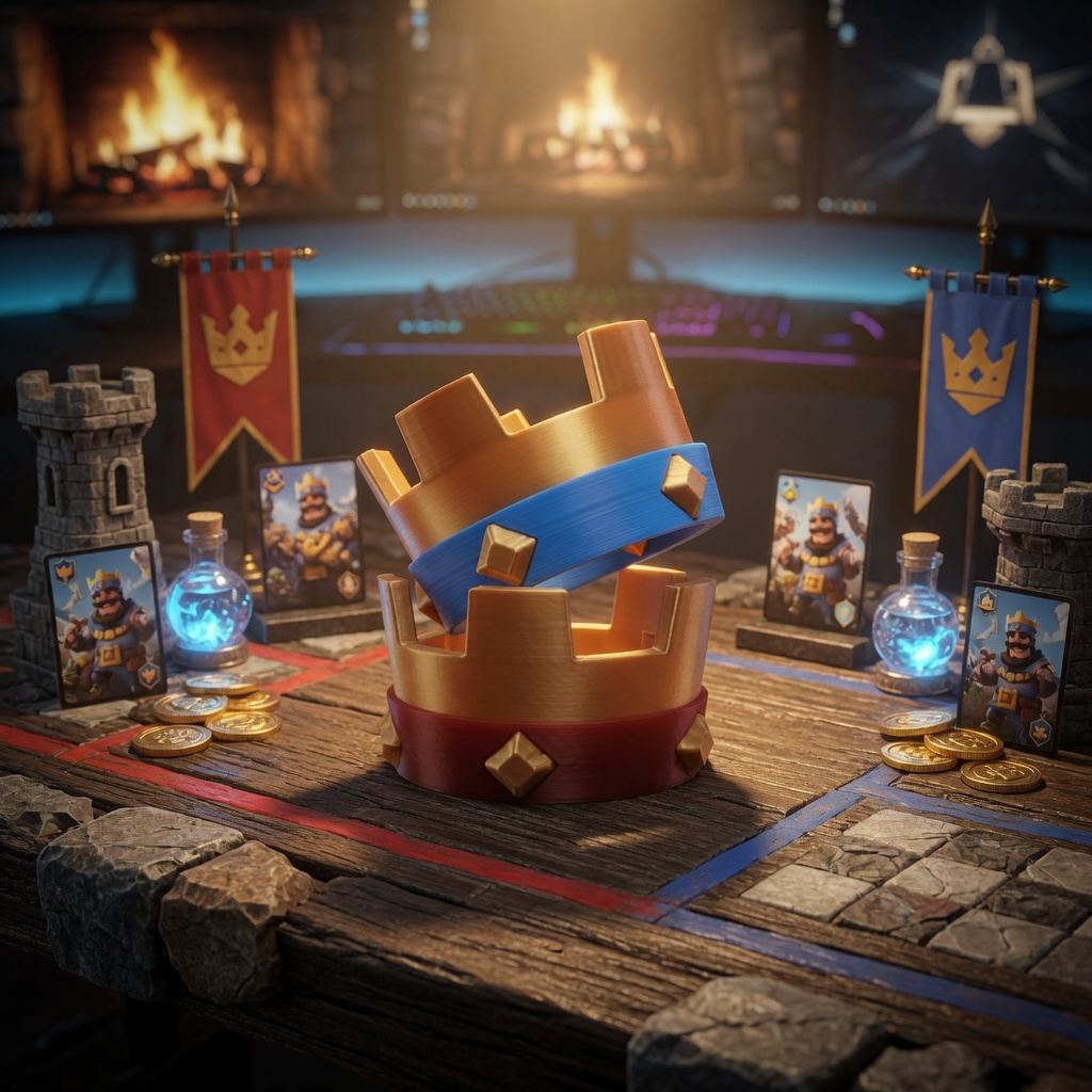 Coroa Clash Royale | Enfeite Clash Royale | Decoração de Quarto | Coroa Rei Clash Royale