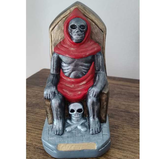 Imagem em gesso Exu Tata Caveira estátua escultura umbanda