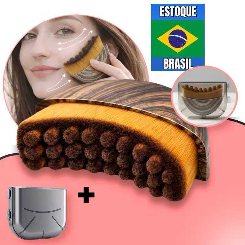 Escova de Massagem Drenagem Linfática Facial | Lifting Mandíbula | Envio Imediato Brasil