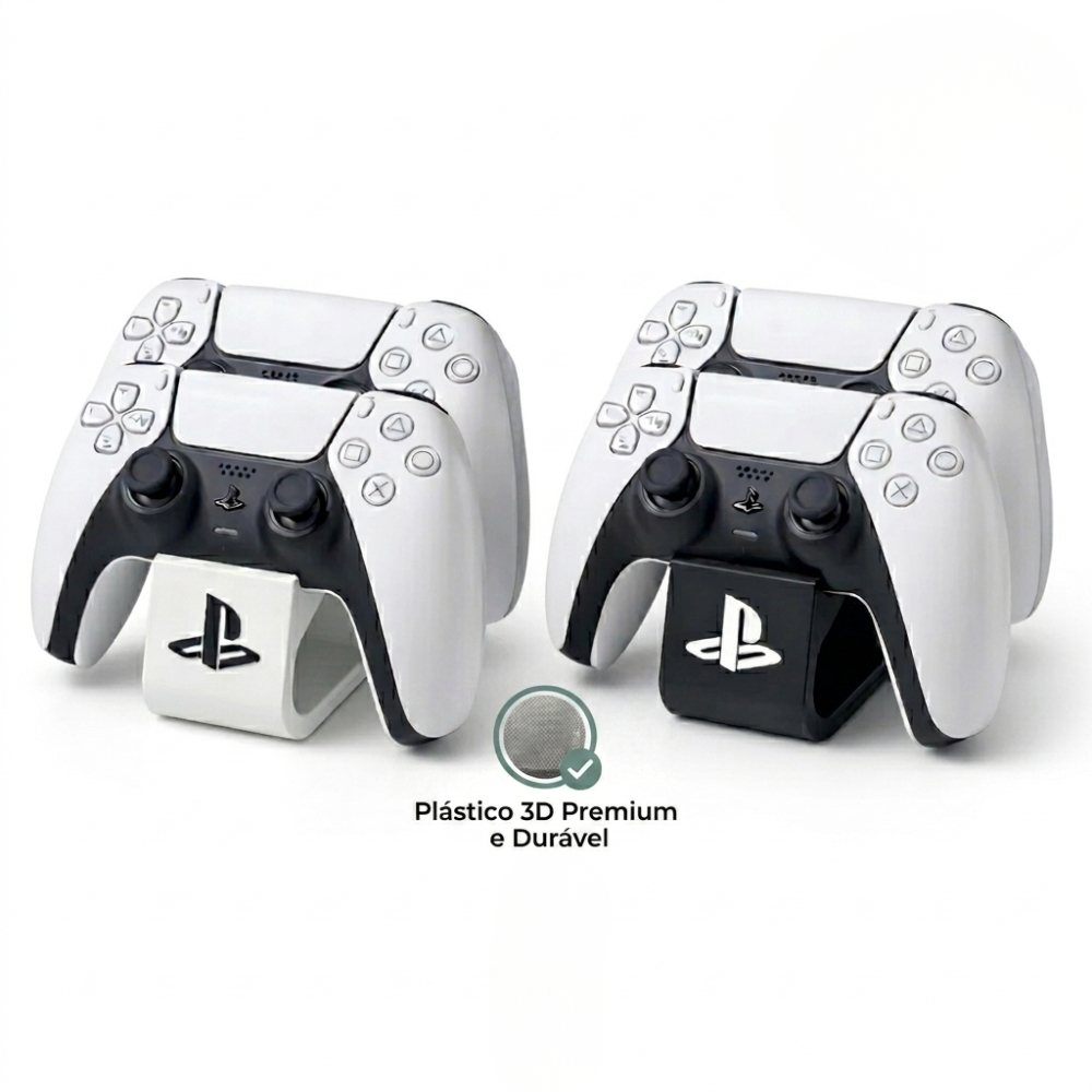 Suporte para Controle Gamer Duplo – Porta Controle PS5 PS4 Xbox Series X/S e Xbox One