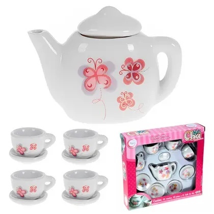MINI JOGO DE CHÁ PORCELANA C/ 09Pcs - LEMBRANCINHA