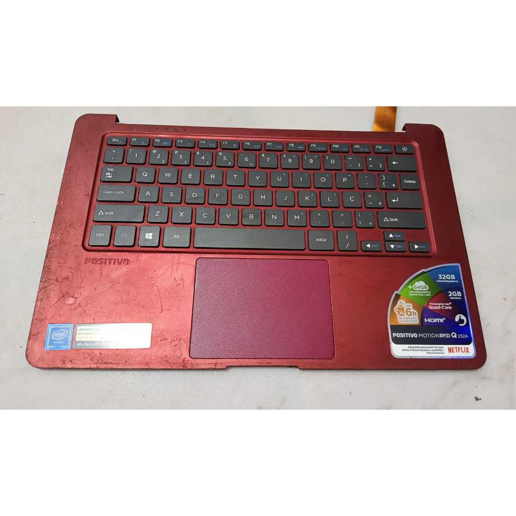 Carcaça base superior notebook positivo Motion Red Q232A