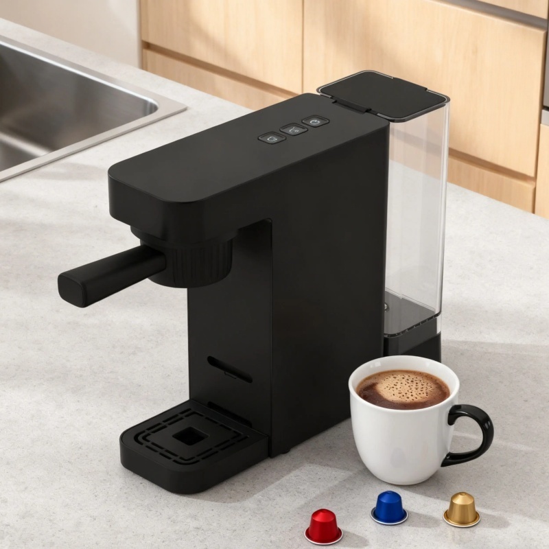 Máquina de café cápsula portátil doméstica automática máquina de café expresso mini múltiplas koffiemachines voltikk