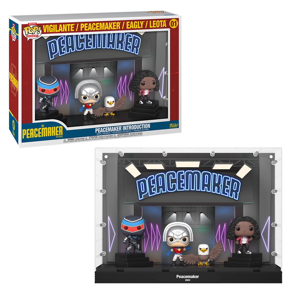 FUNKO POP MOMENTS PEACEMAKER: INTROCUTION - PEACEMAKER, VIGILANTE, EAGLY & LEOTA 01 (70260) NOVO ORIGINAL