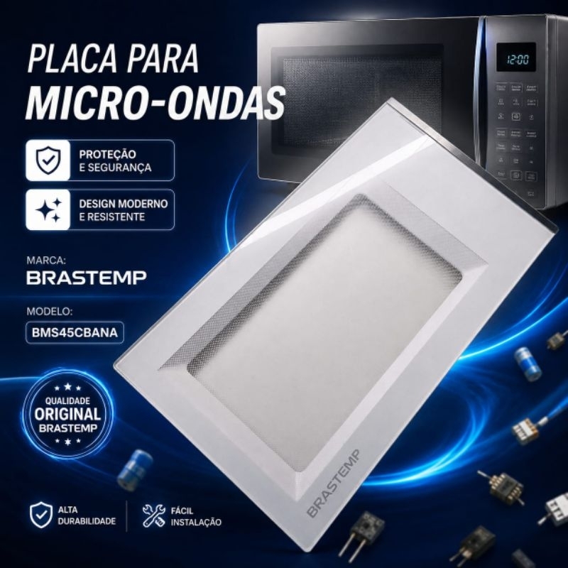 Porta Completa do Micro-ondas *Brastemp* - Modelo: BMS45CBANA