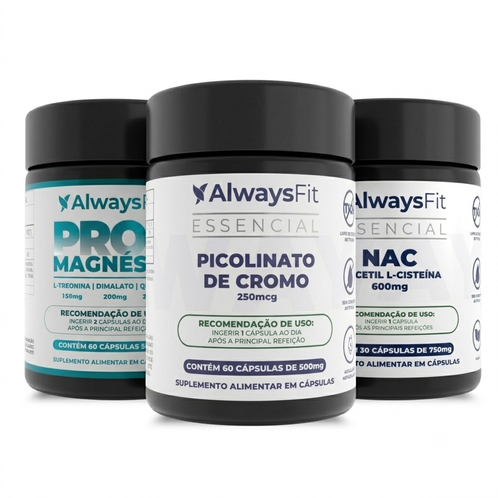 Kit Pro3Magnesio + NAC + Picolinato de Cromo