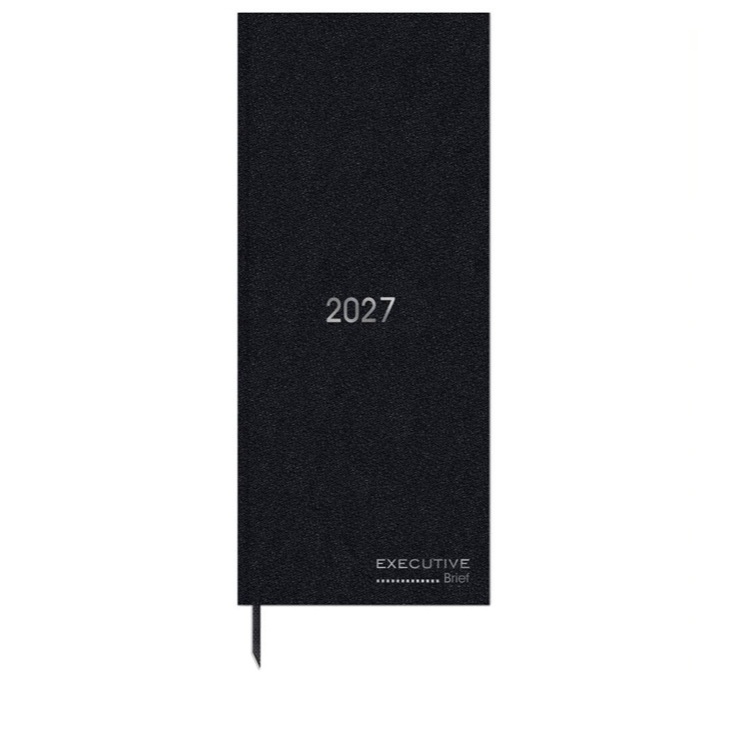 Agenda Comercial 2027 Costurada Preta Executive 110x250mm