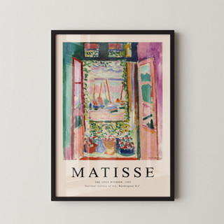 Quadro Decorativo Coleção Grandes Pintores Henri Matisse - A Janela Aberta Com Moldura