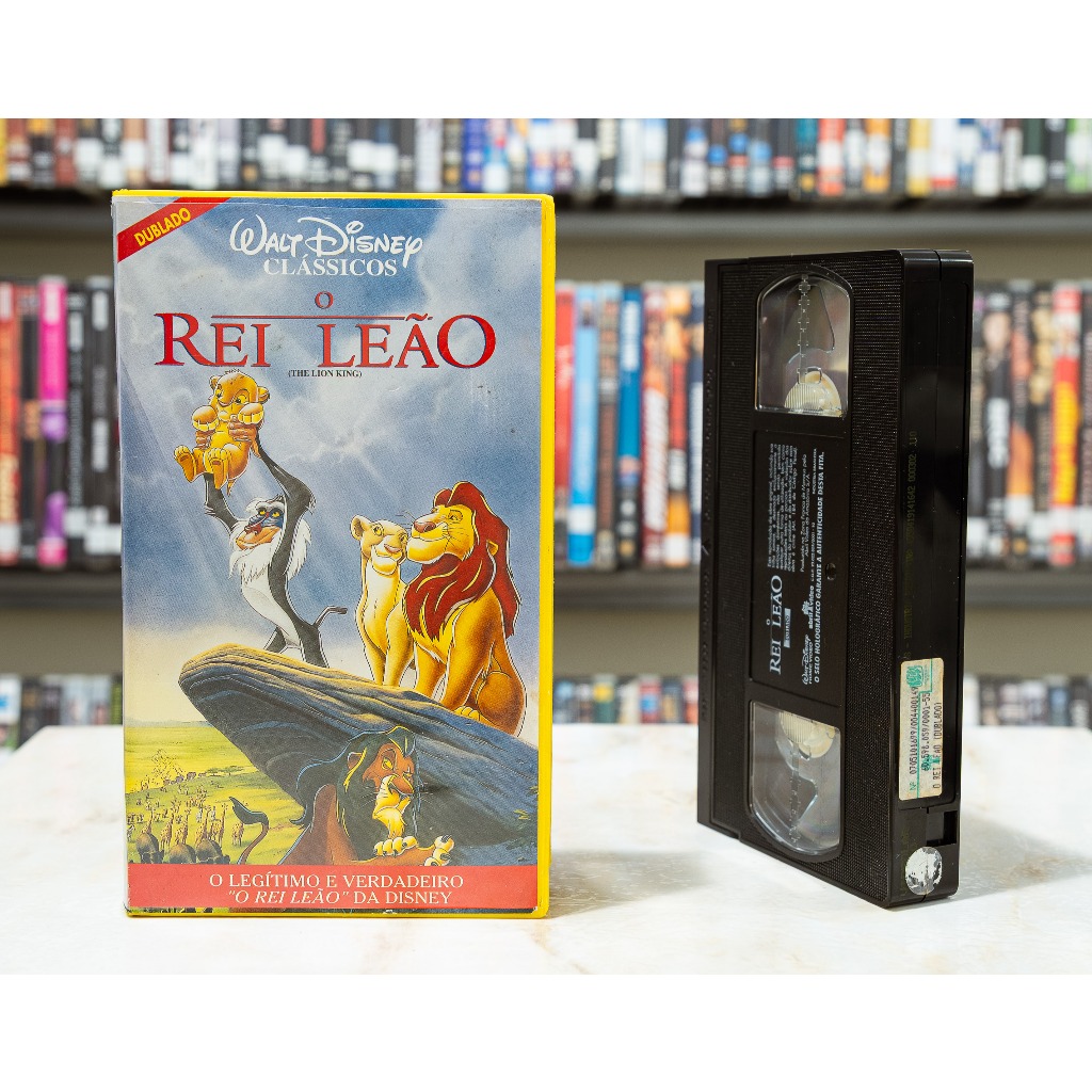 VHS O Rei Leão - DUBLADO - Original - Fita de Vídeo Filme Desenho Animado - Simba Scar Mufasa - Disney - Fita Preta