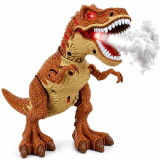 Dinossauro Rex de Brinquedo Solta Fumaça e Anda Realista Tiranossauro Rex