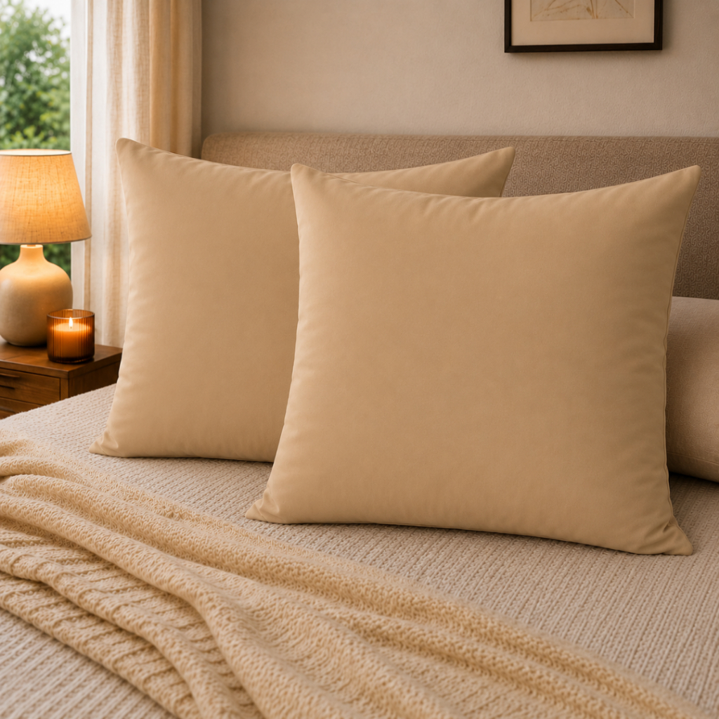 Kit 2 Almofada 70x70 Macia Fibra Premium Capa Zíper Extra Grande Sofá Cama Poltrona Rede Balanço
