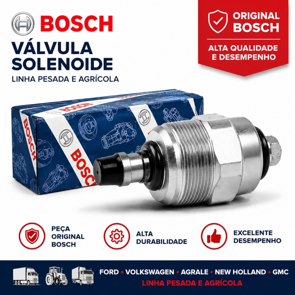 Válvula Solenoide Bosch F002D13640 Ford Cargo F1000 Vw 814 1215 1417