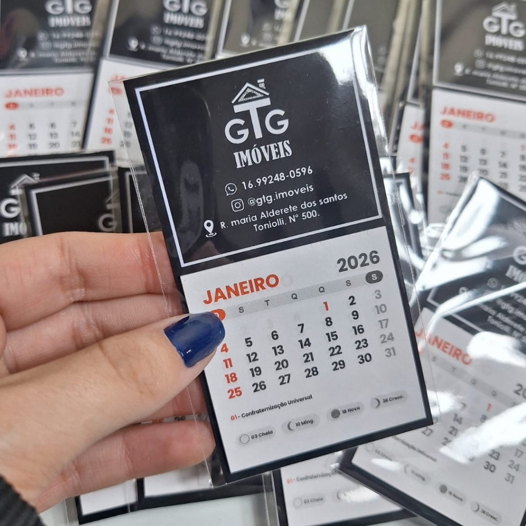 Mini Calendário Personalizado Infantil | Com Foto, Ímã e Lembrancinha de Aniversário 2026 e 2027