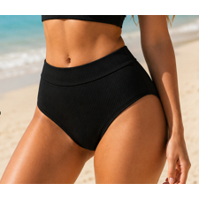 Calcinha Modeladora Feminina Hot Pants Cintura Alta Tecido Ana Ruga Canelado Premium Tamanho Único 36 ao 44