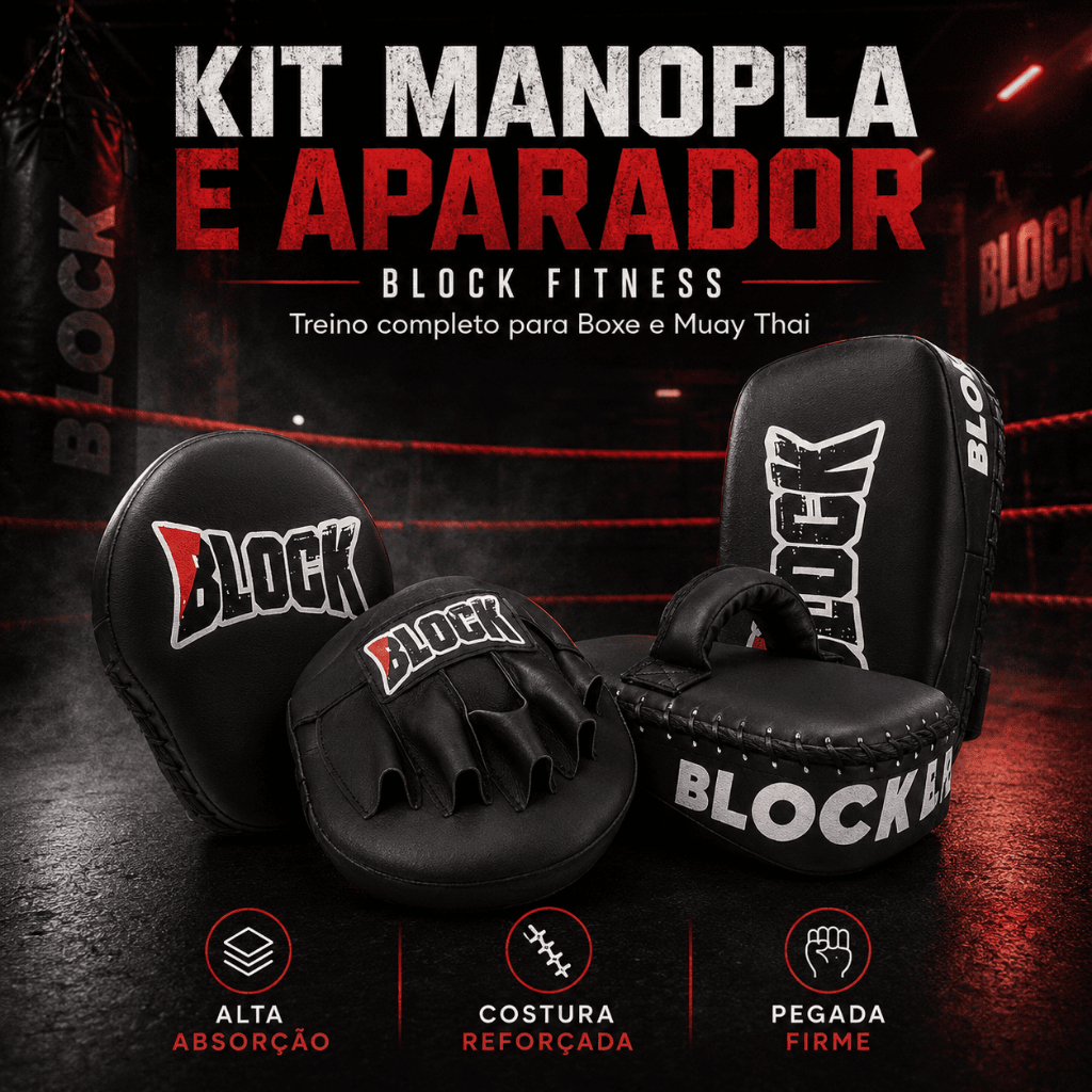 Kit Aparador De Chute Muay Thai Profissional Manopla Boxe Aparador De Soco Treino Boxe Muay Thai Mma