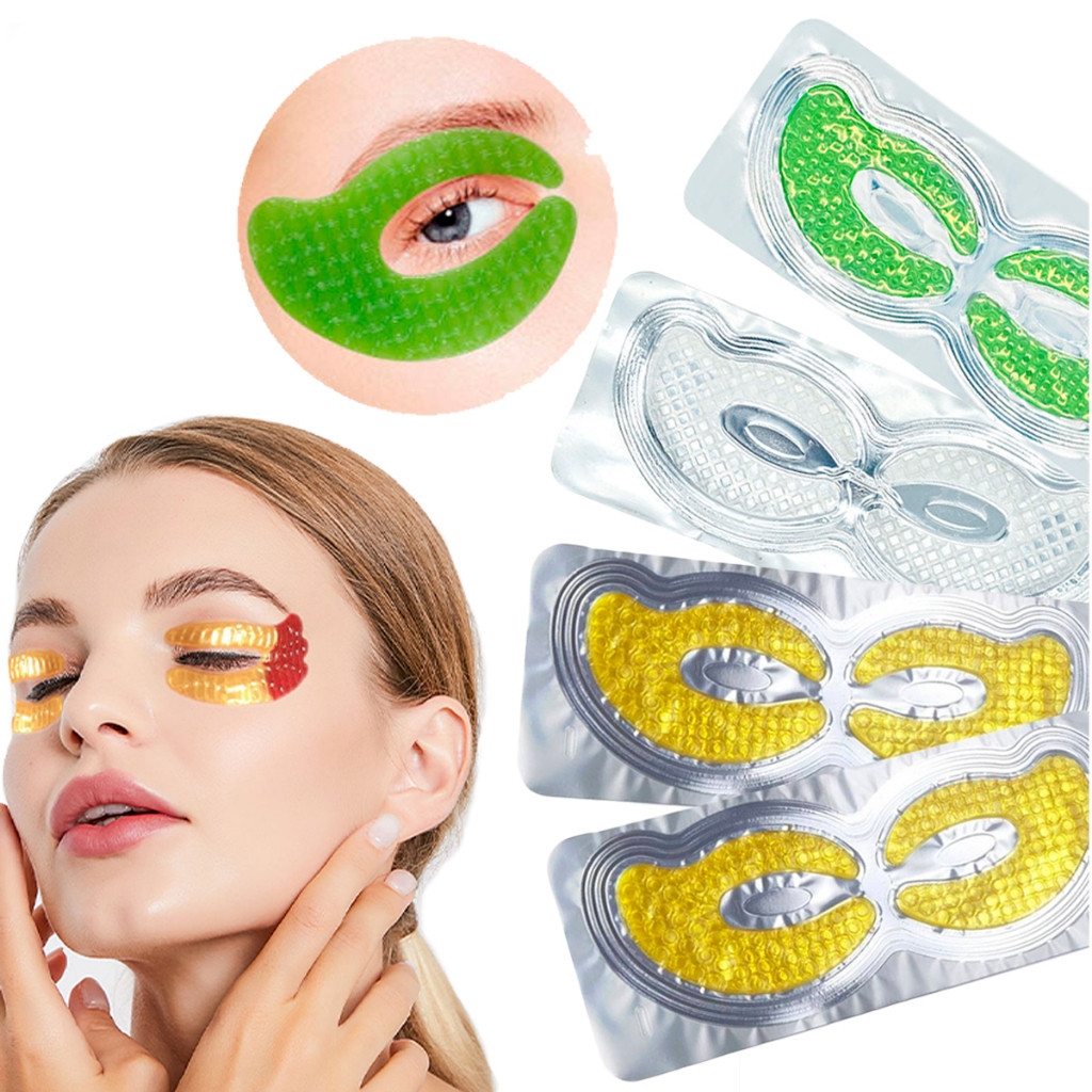 Kit 10 Máscaras Faciais Trata Olheiras Colágeno Skin Care Antirrugas Hidrata Olhos