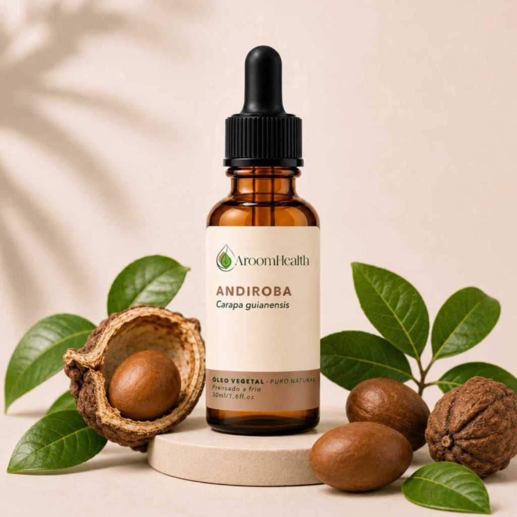 Óleo vegetal puro natural de Andiroba 30 ml Cabelo e Pele
