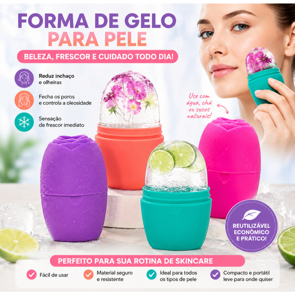 Cuidados Com A Pele Facial Desincha Contorno Ferramenta Bandejas De Cubos De Gelo De Silicone Rosto Massageador Skincare