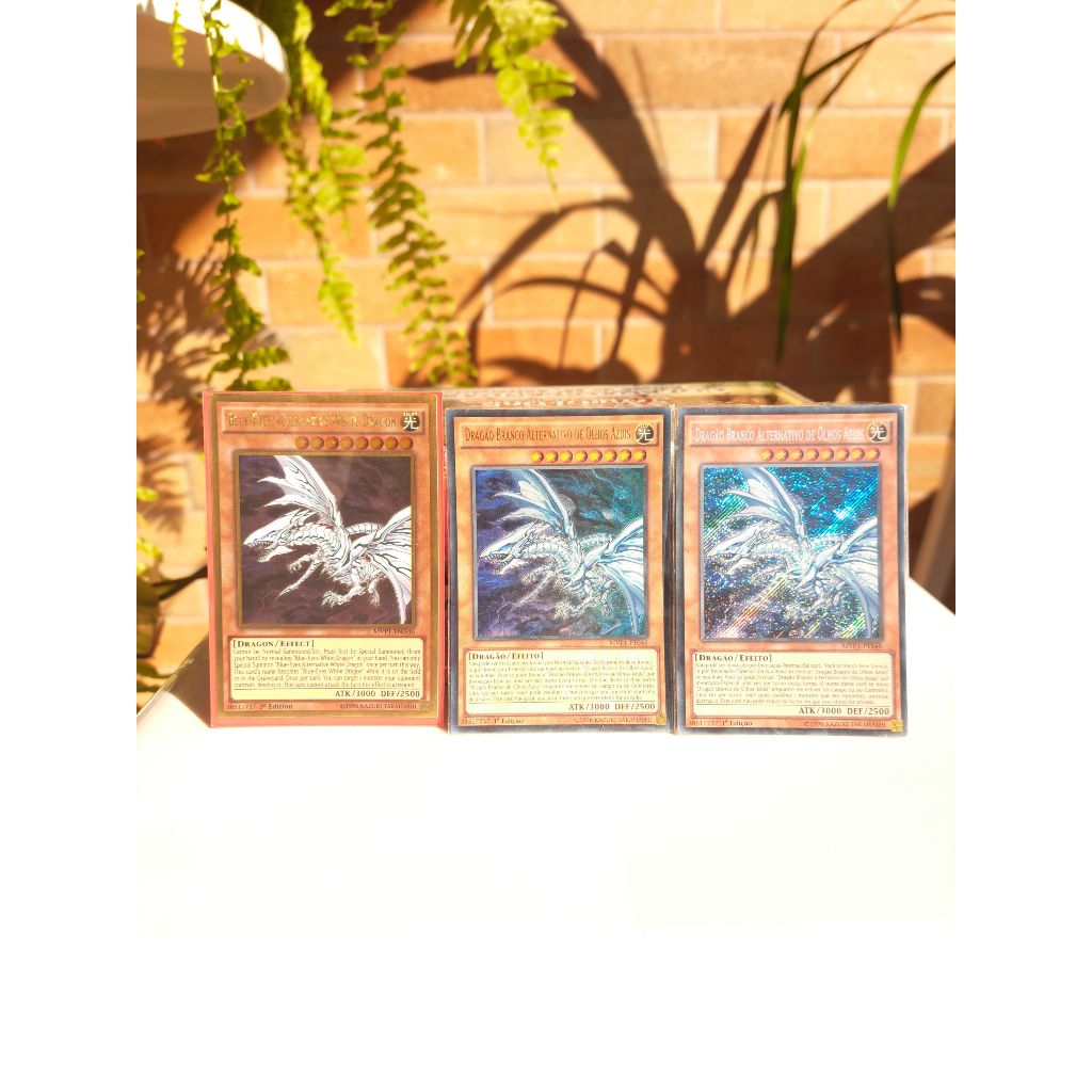 Cartas Yu-Gi-Oh - Dragão Branco Alternativo de Olhos Azuis (Blue-Eyes Alternative White Dragon) - Konami Original