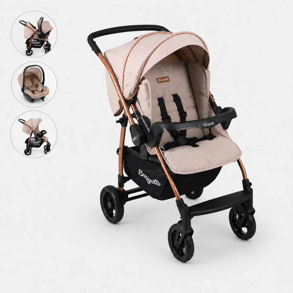 Carrinho De Bebê Burigotto Travel System Bebe Conforto Passeio 4 Rodas