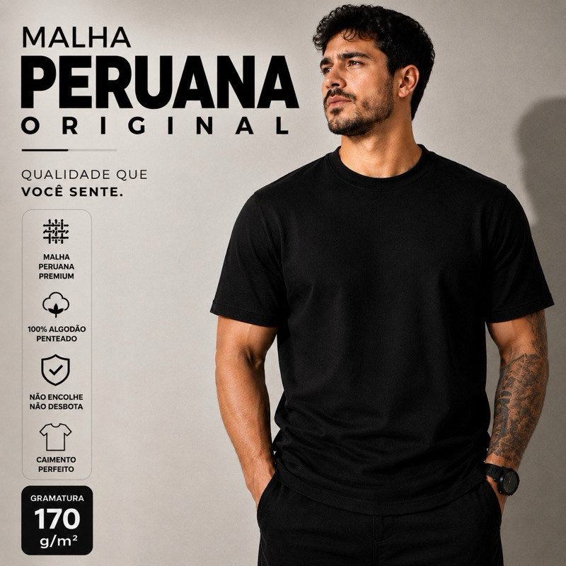 camisa masculina malha peruana original camiseta masculina malha peruana premium