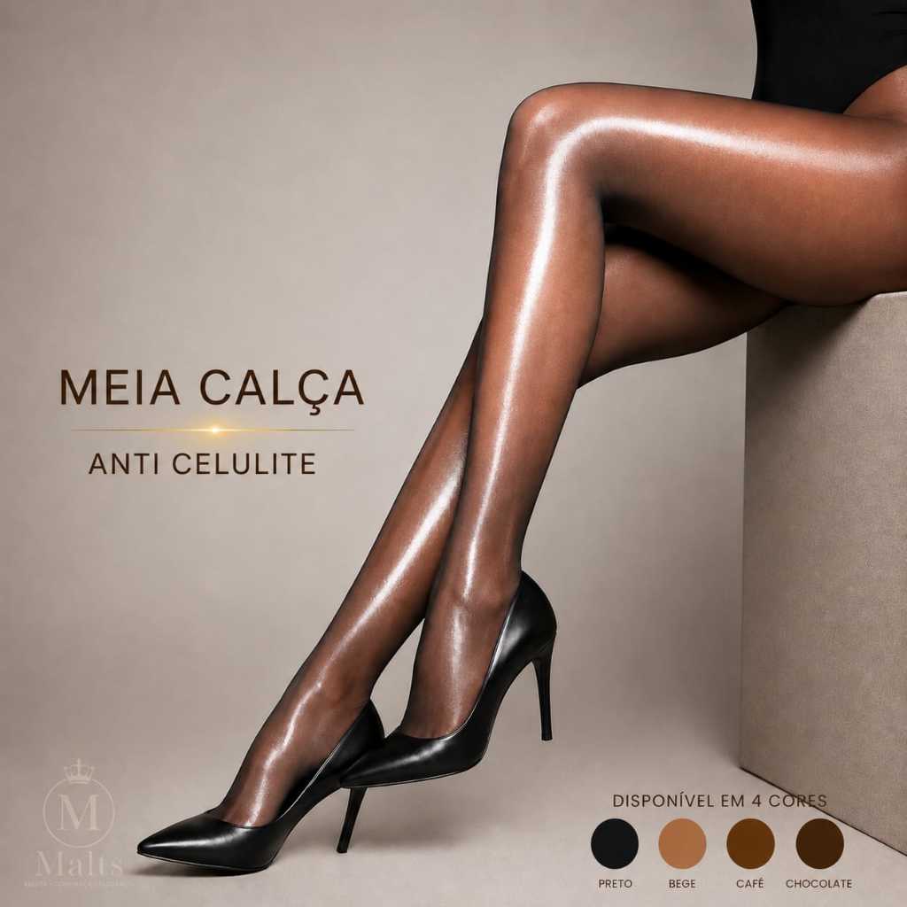 Meia-Calça Fina Anticelulite 70D Cetim