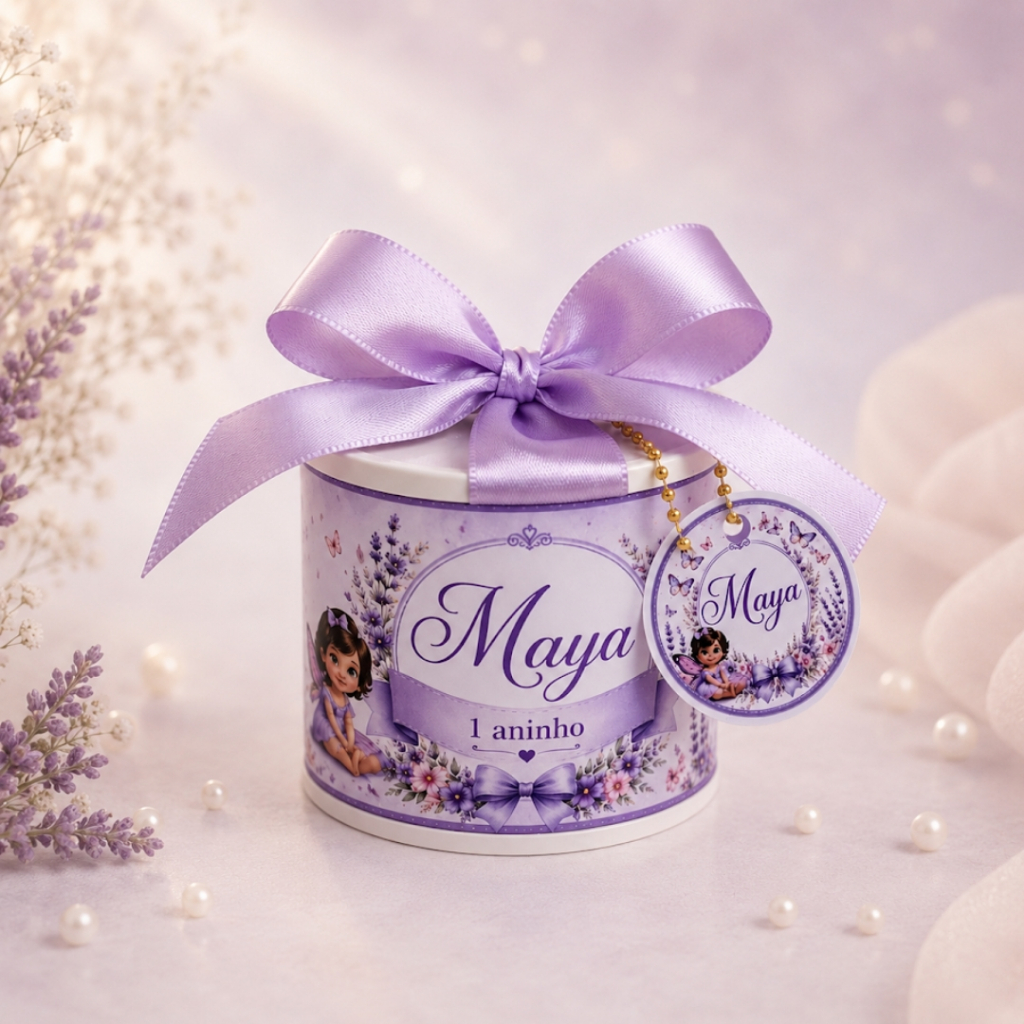 Kit Tubolata Personalizada Jardim Encantado 5x6 - Lembrancinha Aniversário, Mesversário e Festa Infantil com ou sem Tag
