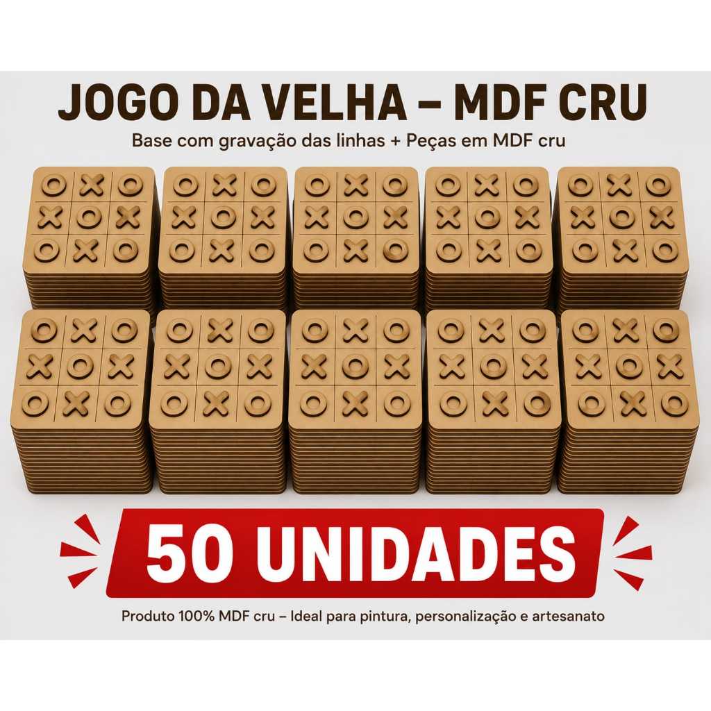 50 peças jogo da velha.