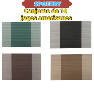 Set de colchão quadrado impermeável configuração de mesa design elegante lavável decoração conjunto de 10 peças