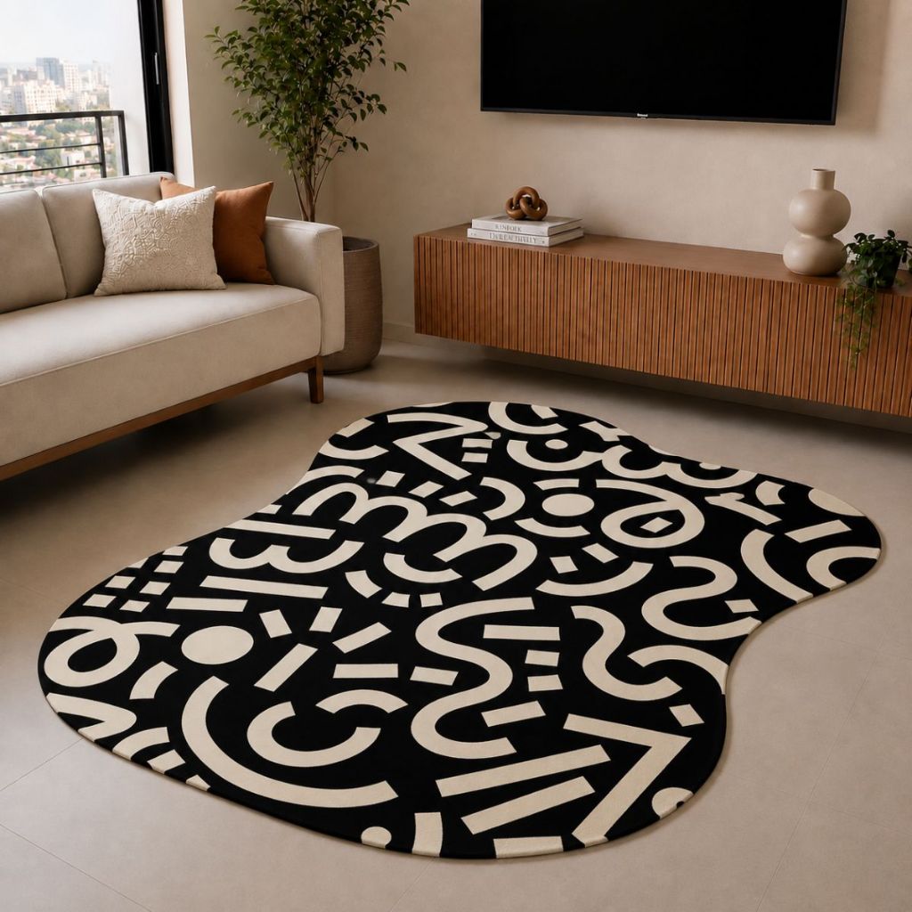 Tapete Orgânico 117x67cm Sala Quarto Decoração 012