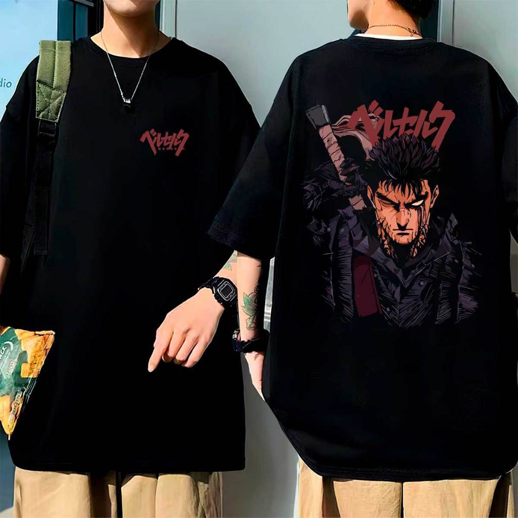 Camiseta Oversized Anime Berserk Lançamento Masculina Feminina Camisa Top Unissex 100% Algodão Envio Rapido