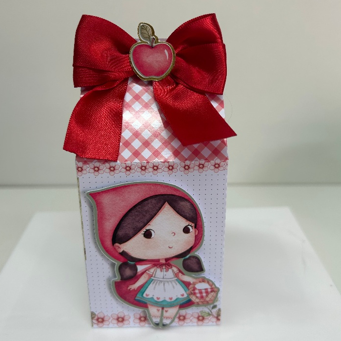 Caixa Milk Chapeuzinho Vermelho-Lembrancinha aniversario-Personalizado Chapeuzinho-Festa Chapeuzinho