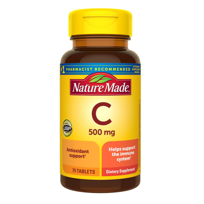 VITAMINA C 500MG NATURE MADE 75 TABLETS IMPORTADO EUA