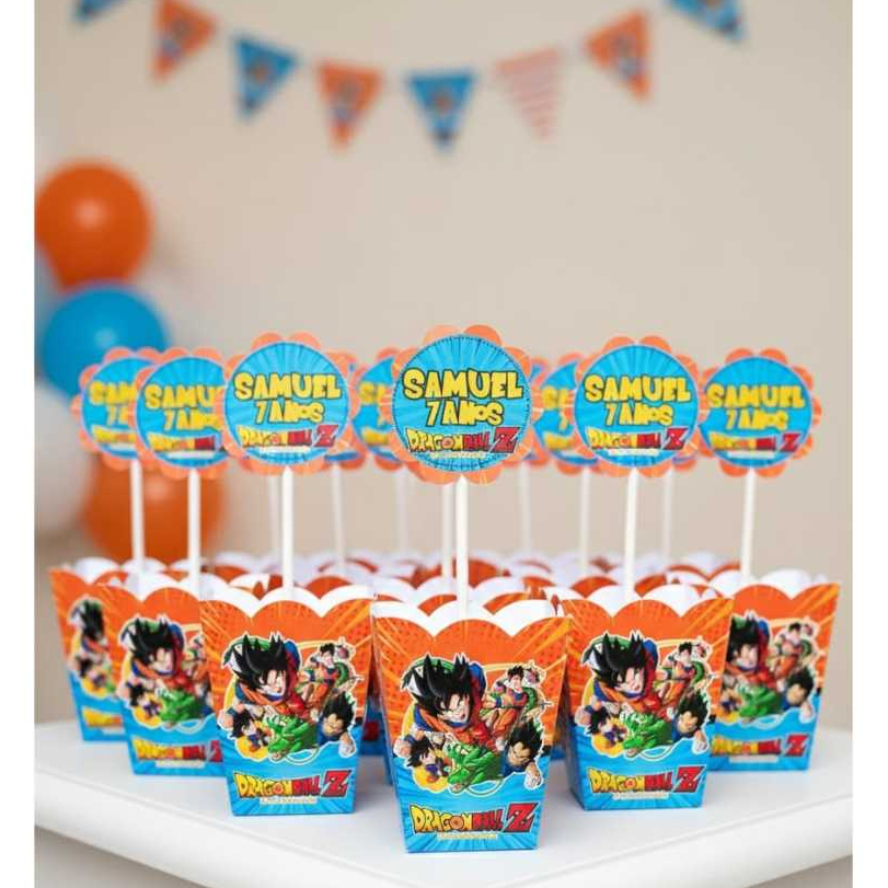Centro de mesa cachepô personalizado| Dragon ball | decoração festa mesa de convidados| lembrancinhas