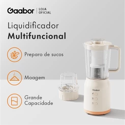 Gaabor Processador Alimentos 3 em 1 3 Vasos 3 Lâminas Bivolt 400W Inox JM-12E01A