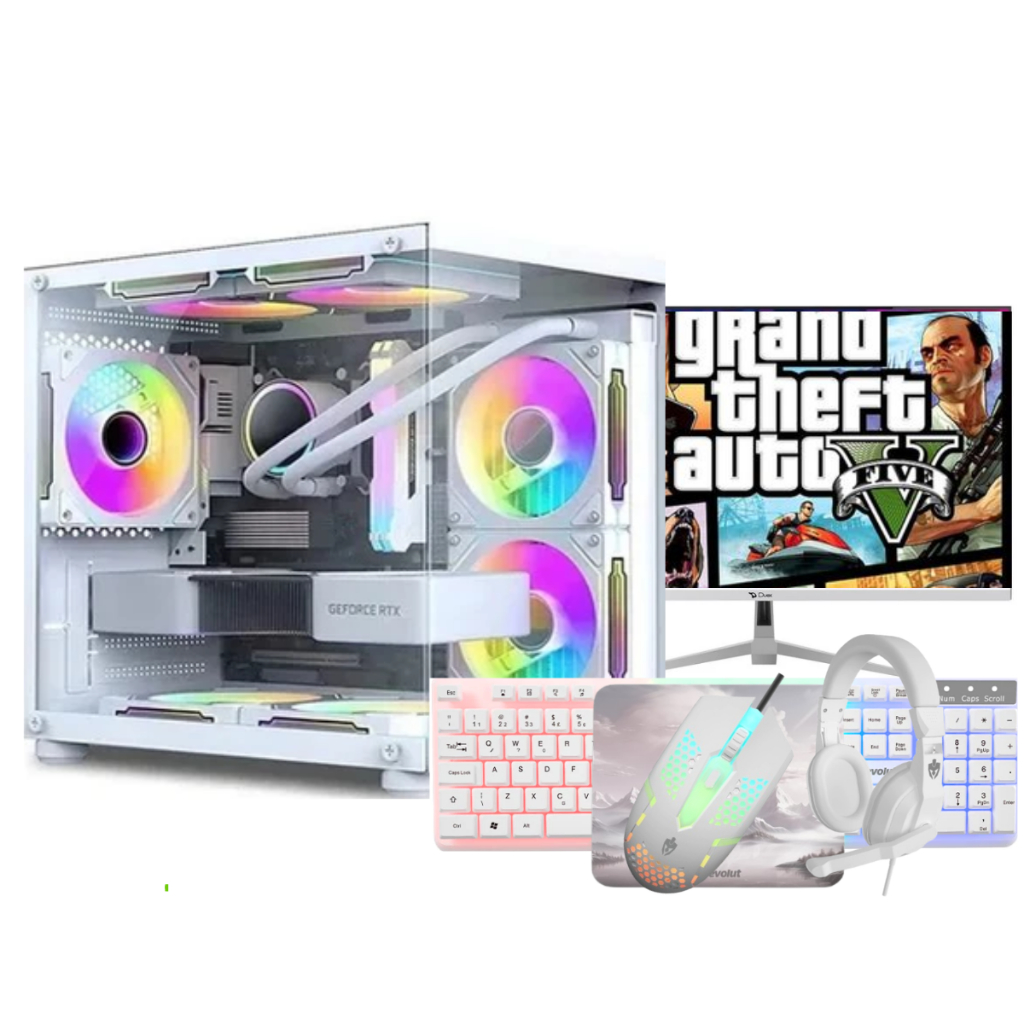 PC Gamer Completo i7 Placa de vídeo RTX 3050 6GB Memoria RAM 16GB SSD 240GB Branco