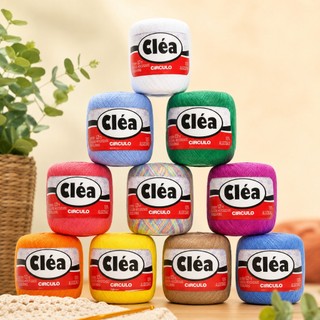 Kit 10 Unidades Linha Cléa Crochê 125m 100% Algodão - Cores Sortidas