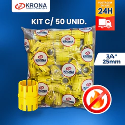 Luva P/conduite Pvc Krona Amarela 3/4 Kit C/50