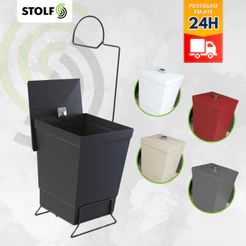 Lixeira Banheiro Com Suporte Papel Higiênico Cesto