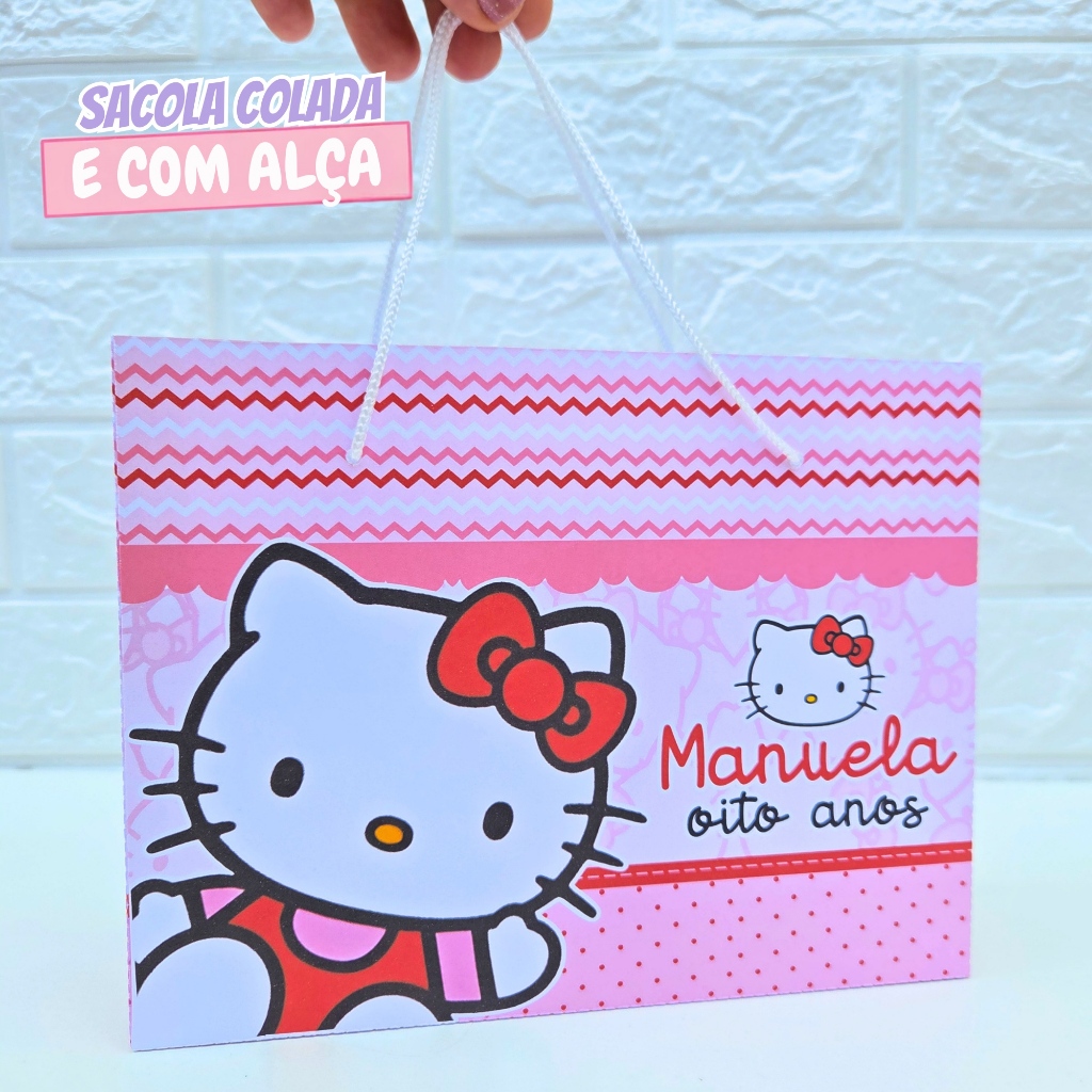 Sacolinha Personalizada Hello Kitty | Sacolinha Surpresa | Lembrancinha de Festa | Aniversário