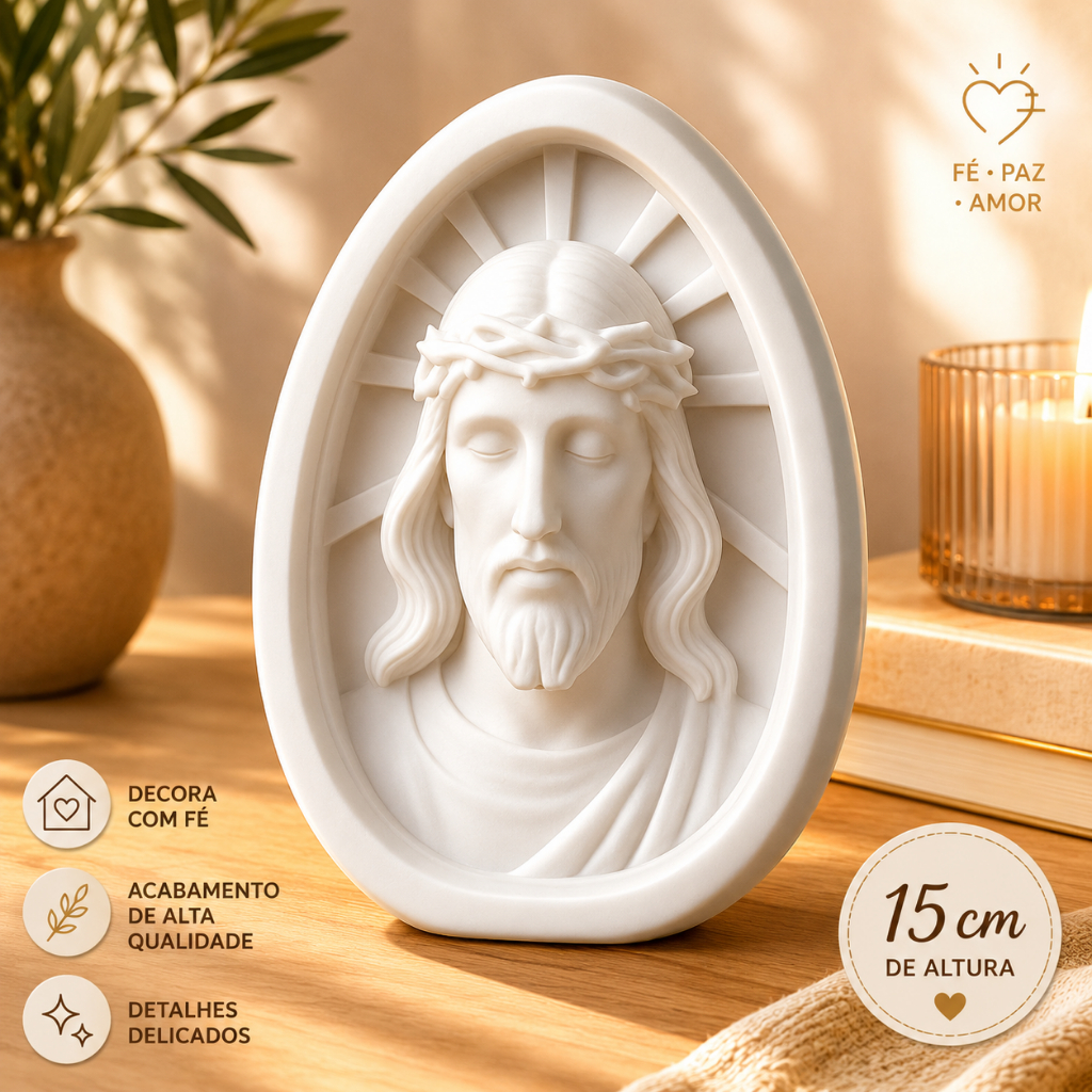 Escultura de Jesus Cristo Imagem de Jesus Decorativa Decoração Religiosa Cantinho da Oração | Presente Cristão