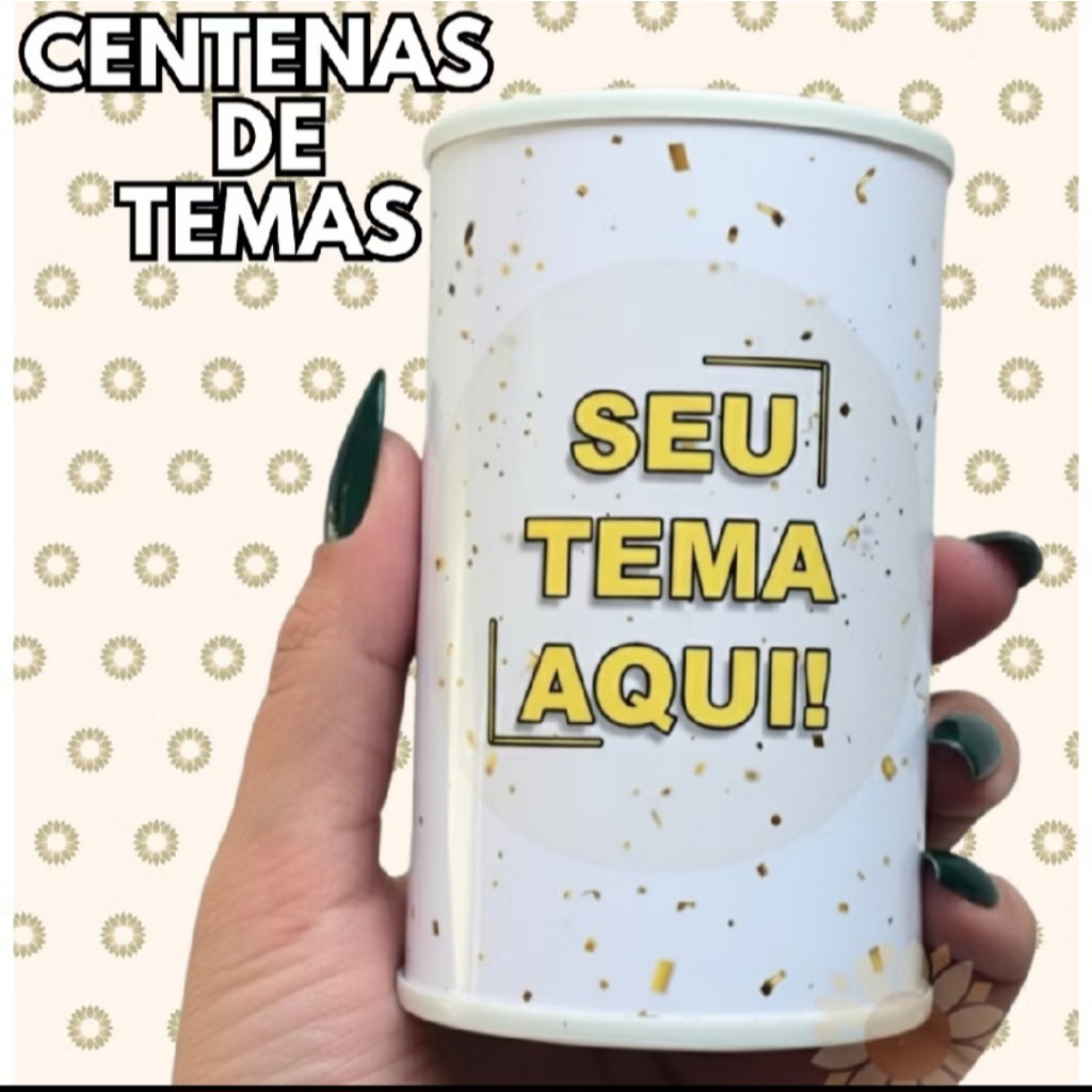 Rótulo adesivo para Cofrinho 10x6 Personalizado Lembrancinhas Infantil, Aniversário, Brinde Qualquer Tema, Nome ou Arte.