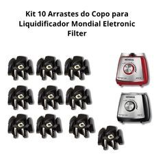 Kit 10 Arrastes do Copo para Liquidificador Mondial L60 L66 Peça Reposição