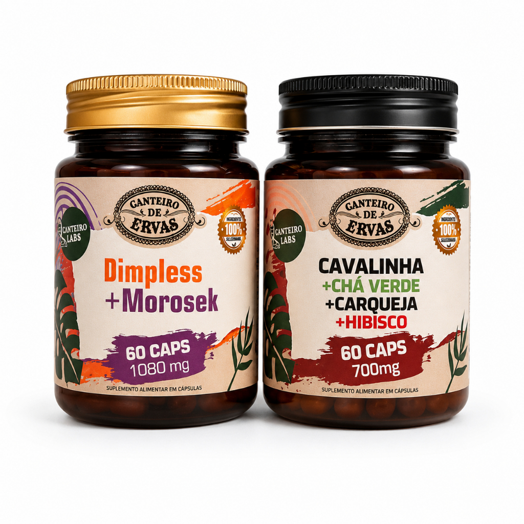 Dimpless+Cavalinha+Carqueja 60 Cáps 1.080 mg Canteiro de Ervas
