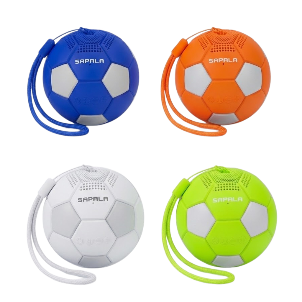 Caixa de Som Bluetooth Altofalante Portátil Bola de Futebol Sapala 8W 2000mAh IPX6