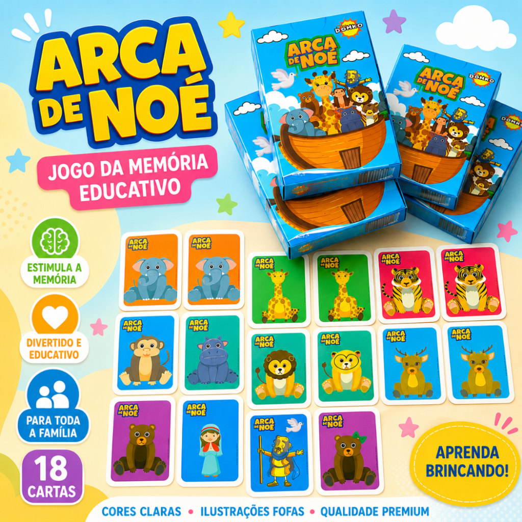 Kit 20 Jogo da Memoria Brinquedo Infantil Kit Festa Lembrancinha Prenda Educativo Didatico