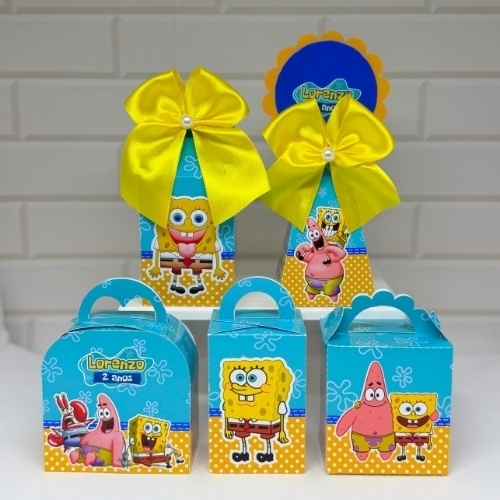 Personalizados Bob Esponja  | Lembrancinhas Infantil | Caixinhas Personalizadas mimos Festa Aniversario