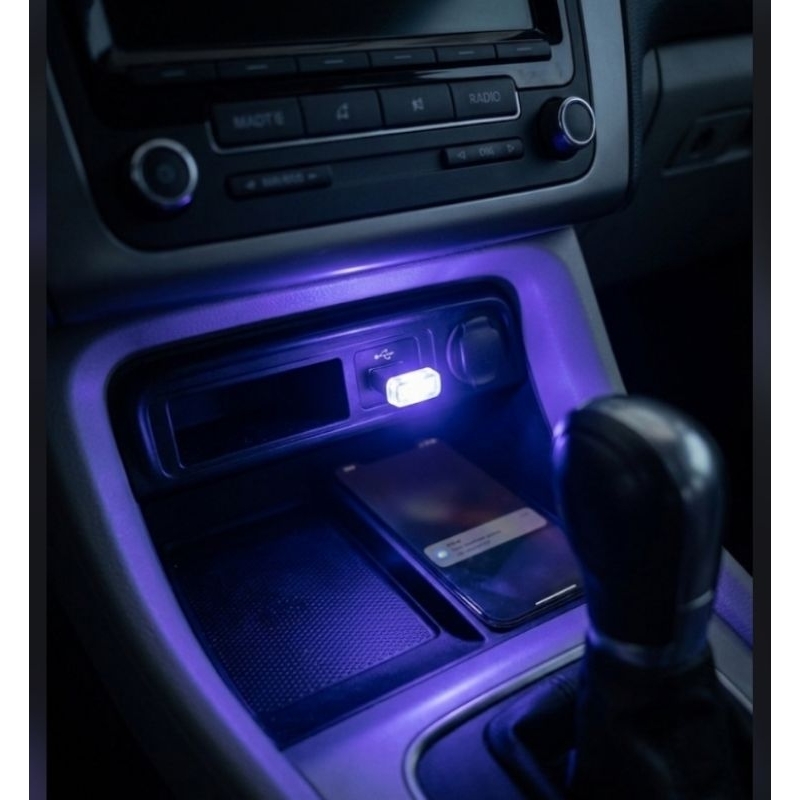 Kit 2 Mini Led Usb Luz Ambiente P/ Interior Do Carro Casa Pc Gamer